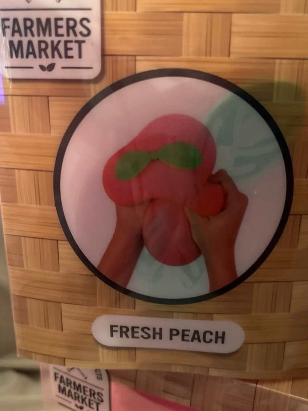 Farmers Market Fresh Peach Squishy Toy - Pink Peach